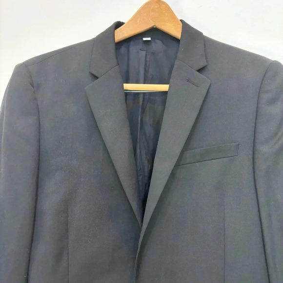 Express Men's Innovator Extra Slim Black Wool Blend 2 Button Blazer 36 Regular - Picture 3 of 11